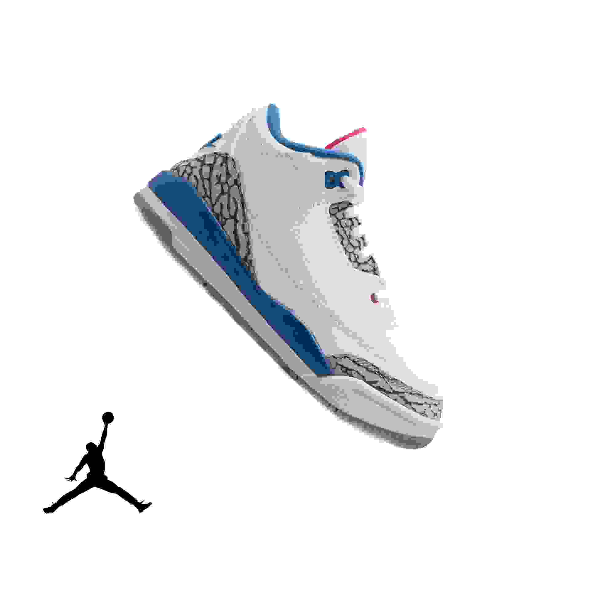 Jordan 3 Retro Preschool Kids' "True Blue" Shoe